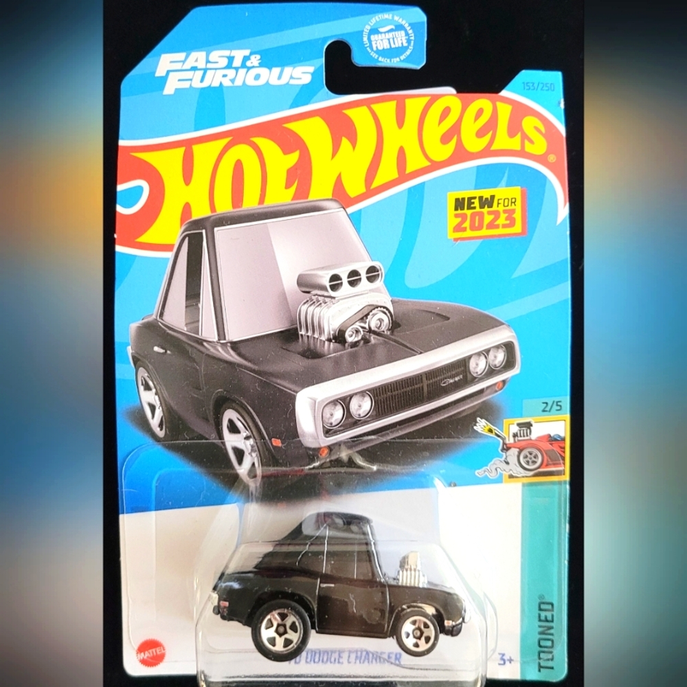 Hot Wheels  Fast & Furious '70  Dodge Charger Toy Car - Black